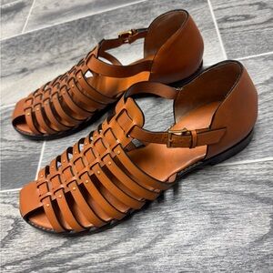 Tory Burch Brown Leather Sandals